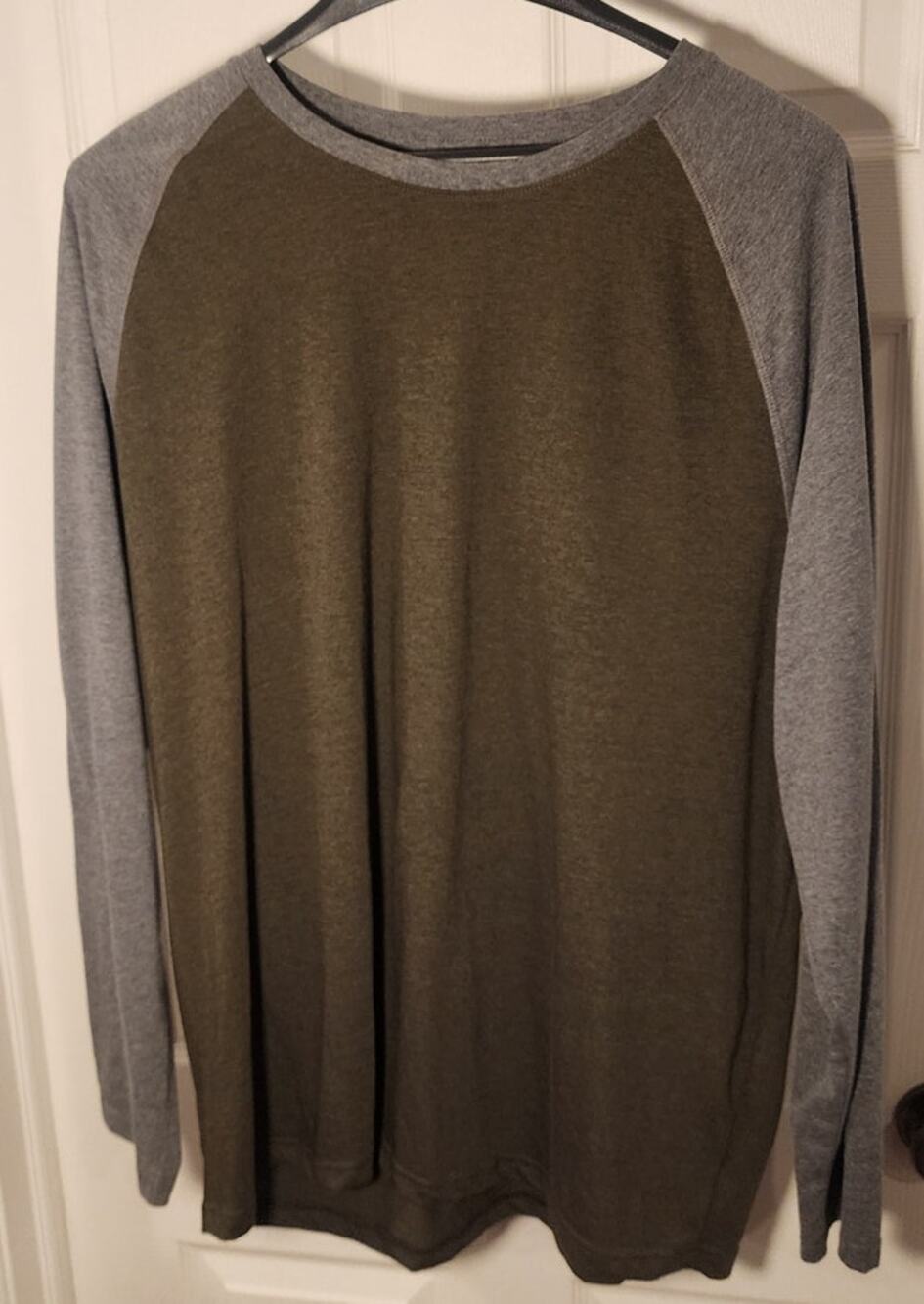 George Mens 2XL Long Sleeve Crewneck T-Shirt Plain Casual Basic Tee